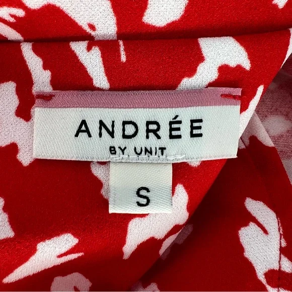Andree By Unit Blazer Womens Small Red Cheetah Print Long Sleeve w/Roll Up Tabs - Picture 11 of 12